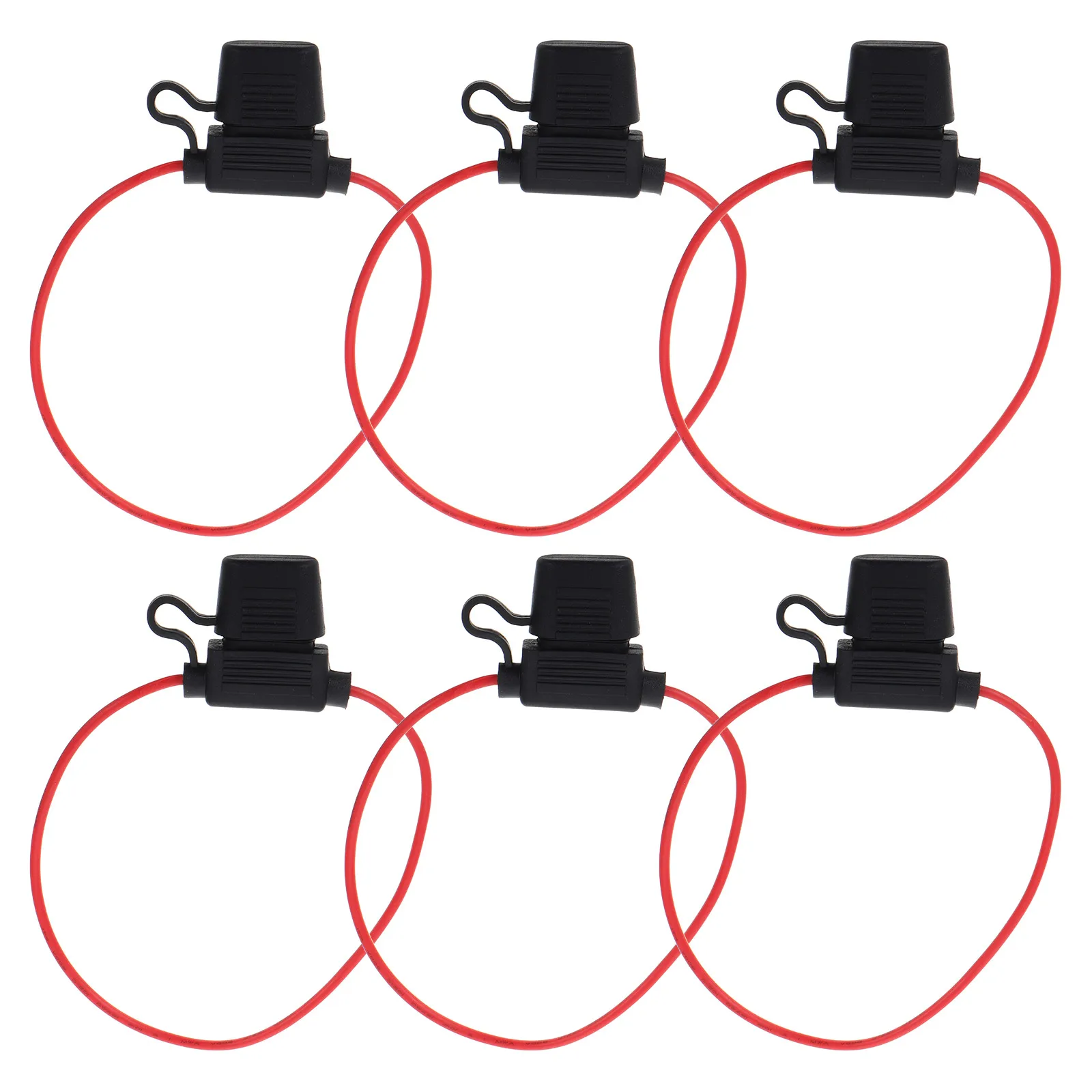 

6 Pcs Waterproof Bracket Inline Fuse Holder Marine Block Automotive PVC Fuse Connector Kit Durable Plugin Car