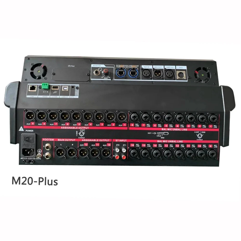 Paulkitson Mixer M20 PLUS Audio Digital Mixer Console 20 Channel Professional Audio Sound Dj Mixer Sound System