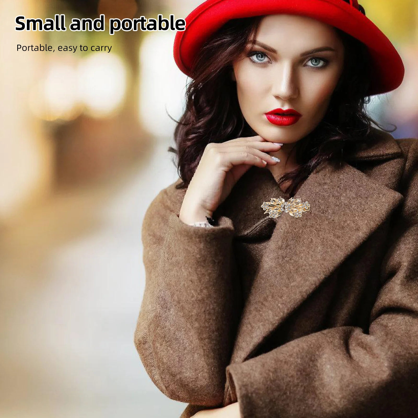 أنيقة حجر الراين وشاح مشبك تنوعا المشبك ل Cheongsams معاطف شال مقاطع المضادة للانزلاق تصميم دائم سبائك الزنك