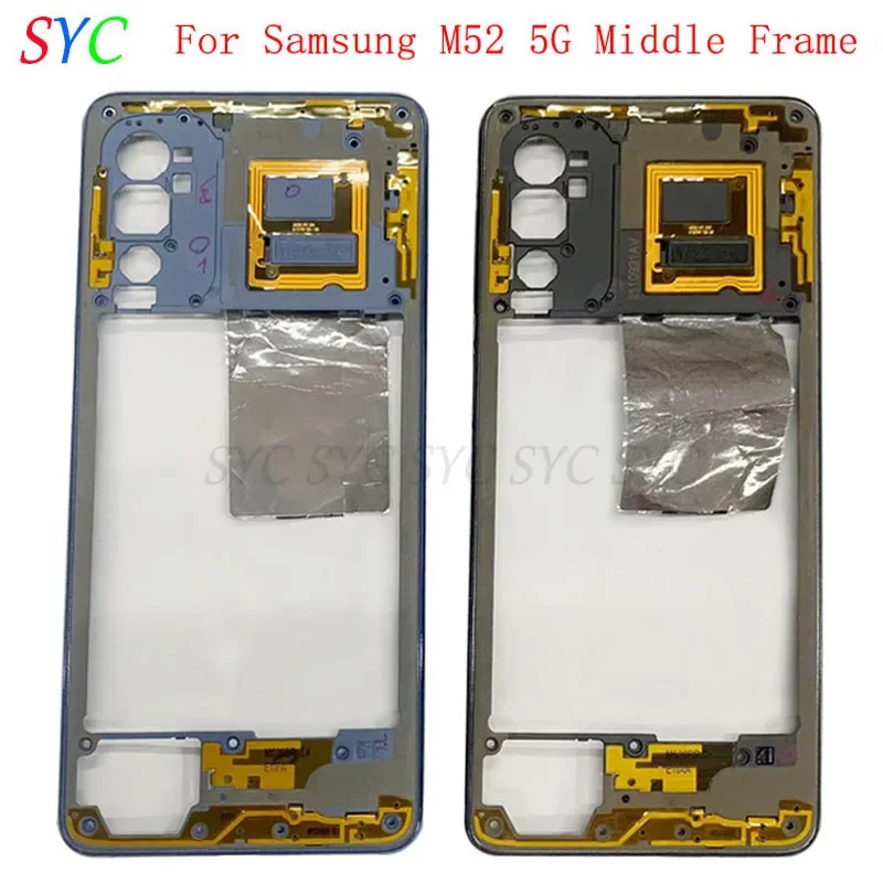 

Middle Frame Center Chassis Cover For Samsung M52 5G M526 Phone Housing LCD Frame Repair Parts