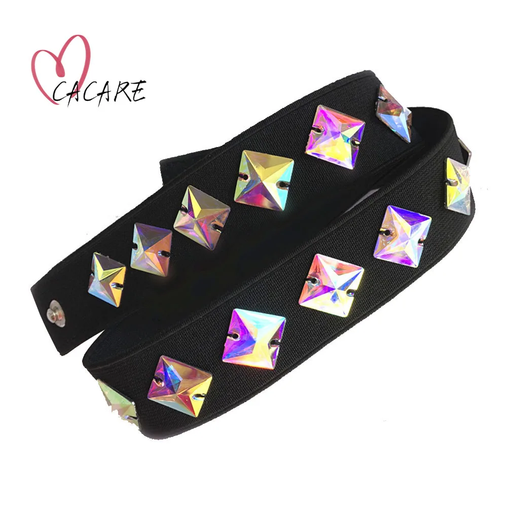 

3cm Cummerbund Women Rhinestones Elastic Waist Belt for Latin Ballroom Waltz Salsa Dance Dresses Costume D1310 Fashion Belt