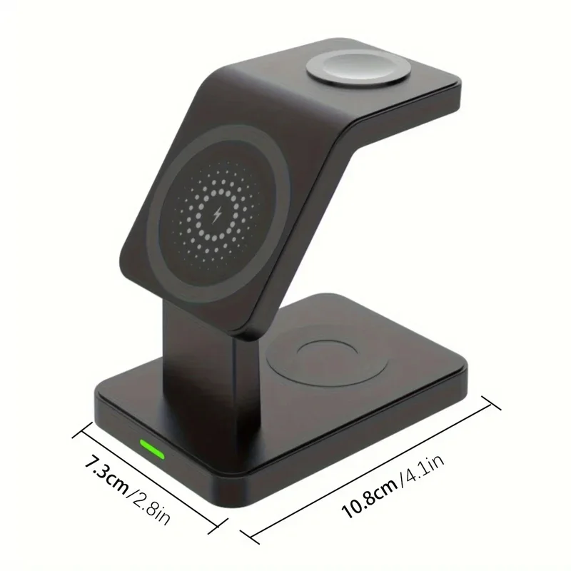 حامل شاحن لاسلكي مغناطيسي VIKEFON ، قاعدة شحن سريعة ، iPhone 15 ، 14 ، 13 Pro Max ، Apple Watch 1-8 ، AirPods 3 ، 3 في 1