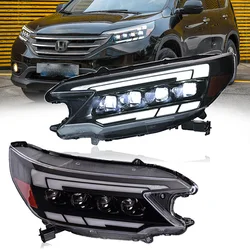 Faro auto per Honda CRV CR-V 2012-2014 aggiornamento proiettore 4 lenti tutto LED segnale dinamico lampada gruppo lampada anteriore