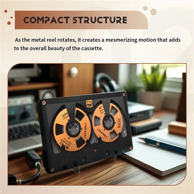 50 Minute Cassette Audio Reel To Reel Blank Tape Double Sided Metal Reel Hollow Case Self-Made