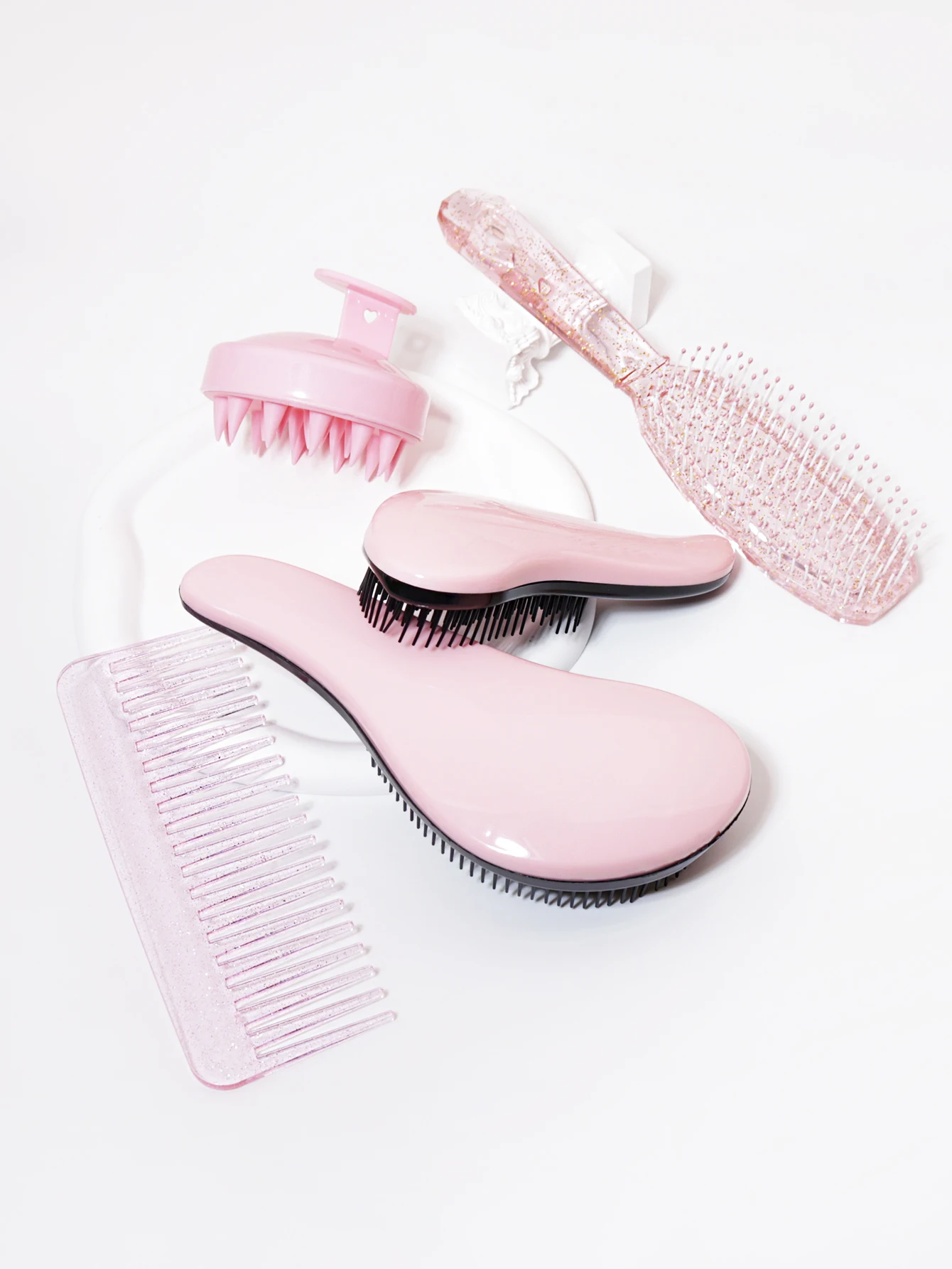 5PCS massage comb set, massage brush, scalp massage brush, detoxification tangled dry and wet hair brush