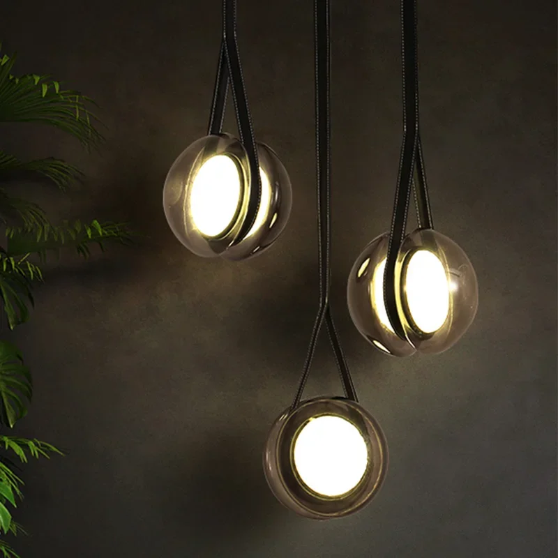 Design Sense Liuyo Glass Lamp for Bedroom Living Room Restaurant Nordic Personalized Lighting Designer Belt Creative Chandelier