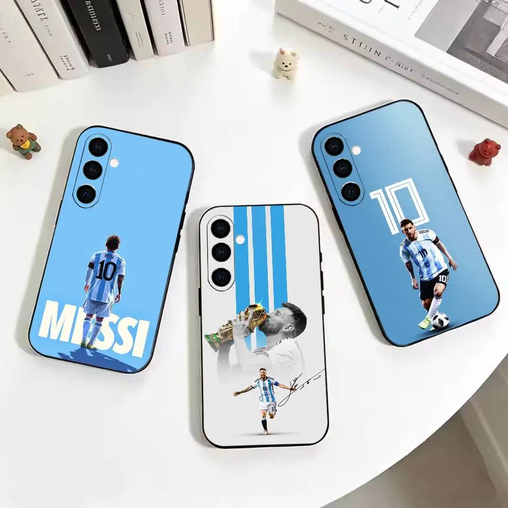 Lionel Messi -  10 -football star  Soft Silicone phone Case for Samsung Galaxy A73//A72/A70/A53/A52/A51 - Black