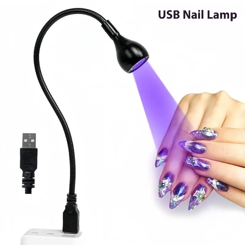 

Portable Gooseneck UV LED Nail Curing Lamp Bar Shape Dual Use as Manicure Light and Night Light