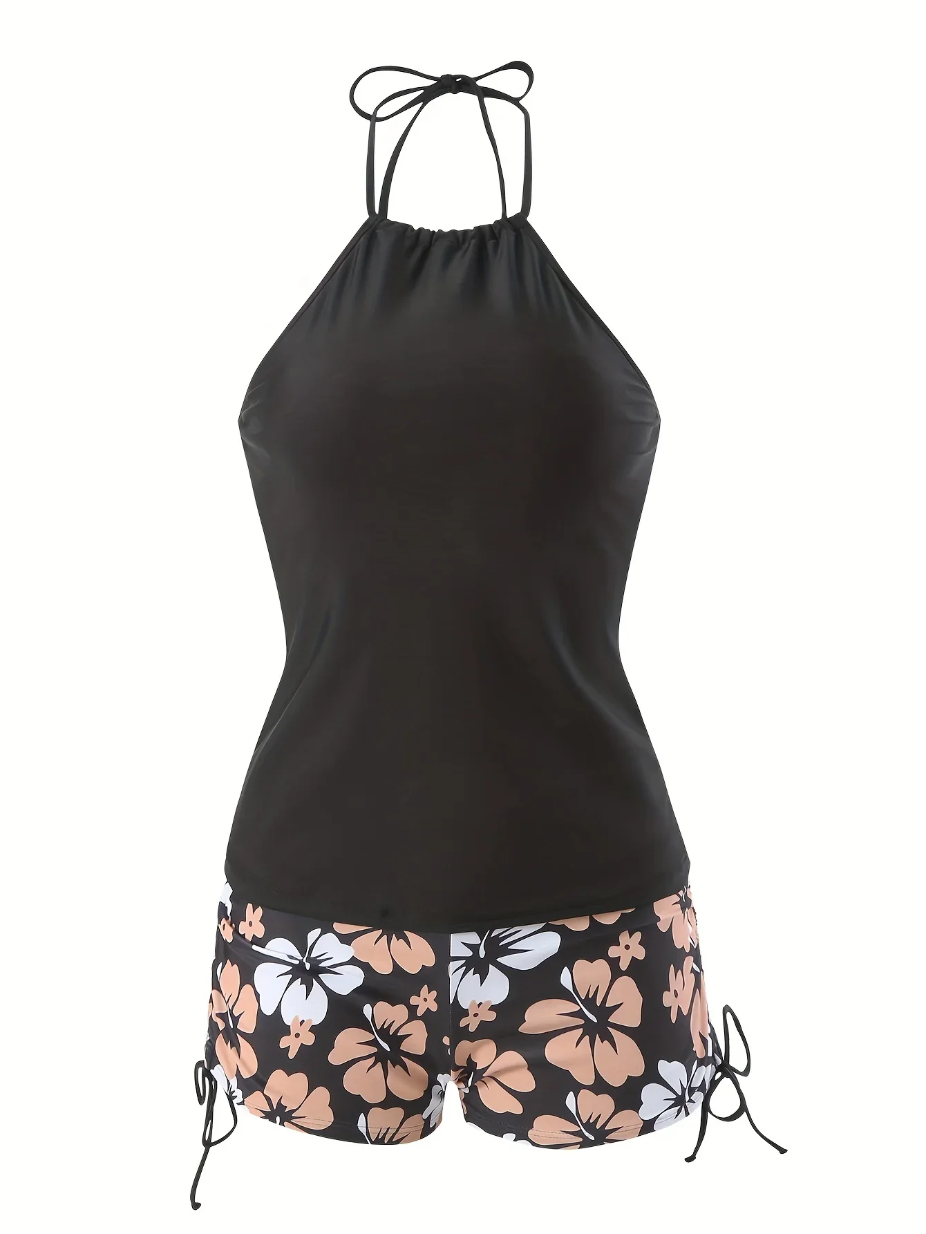 Costume da bagno da donna tankini stampato diviso conservatore europeo e americano in due pezzi