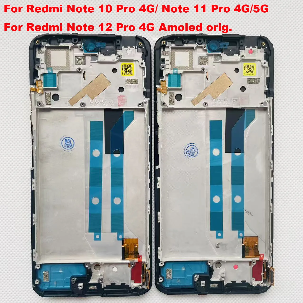 

6.67" Original Amoled For Redmi Note 10 Pro 4G/Note 11 Pro 4G 5G lcd digitizer For Note 12 Pro 4G Display LCD Touch Screen Frame