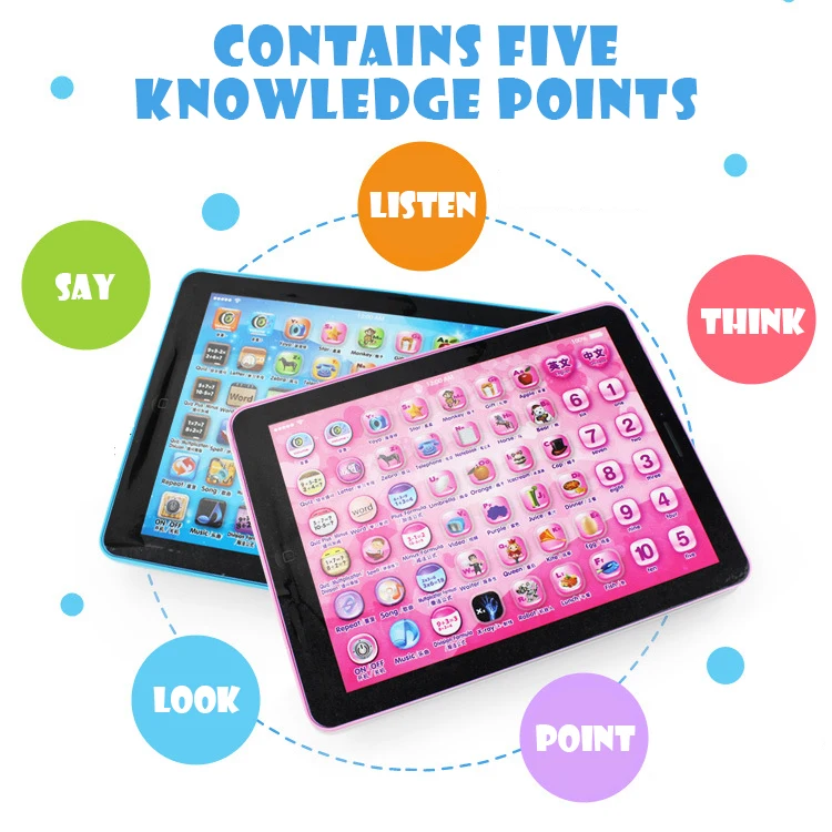 Baby Touch Computer Tablet Pad Educational Toys Kids Early Learning Reading English Chinese Language Machine for Kids Children