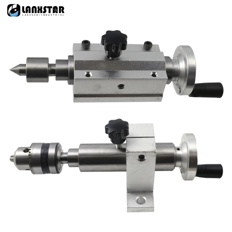 Multifunction Drilling Tailstock Live Center Silver Metal With Claw For Mini Lathe Machine Revolving Centre  Accessories Chuck