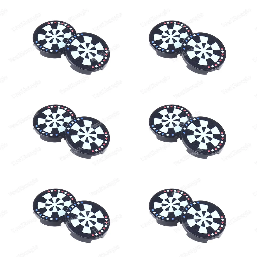 Holograficzna tarcza do gry w rzutki z nadrukowanym wzorem, klocki konstrukcyjne 2x2 okrągłe 14769 MOC, akcesoria do sceny konkurencyjnej, model, prezent, zabawka.