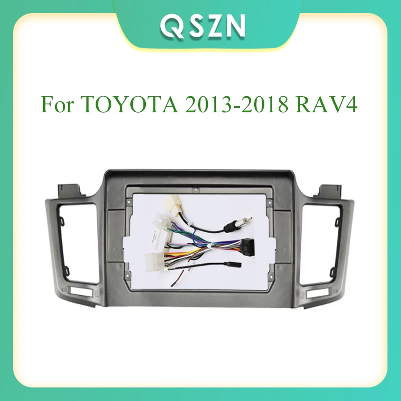 

10 Inch 2 Din Car Radio Fascia Fascias Panel Frame CD DVD Dash Audio Interior For TOYOTA 2013-2018 RAV4