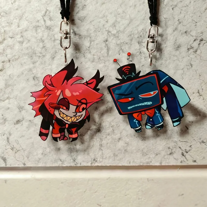 LLavero de Anime Vox Vincent, accesorios creativos acrílicos Diy, Alastor, amigo, regalos creativos para niños, colección de juguetes, adorno de productos