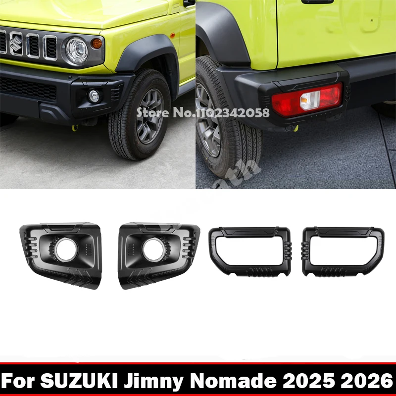 

ABS матовый черный ДЛЯ SUZUKI Jimny Nomade 2025 2026 передний задний бампер задний противотуманный фонарь лезвие декоративная крышка отделка автомобильные аксессуары