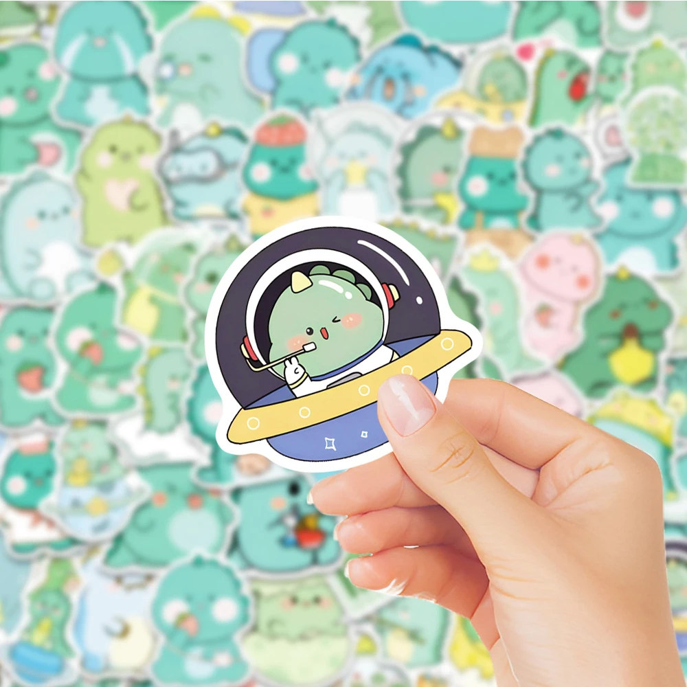 10/30/50/100 ชิ้นไดโนเสาร์น่ารักอะนิเมะสติกเกอร์คาวาอิสร้างสรรค์สติกเกอร์ไดอารี่สมุดภาพรถโทรศัพท์สัตว์การ์ตูนสติ๊กเกอร์ของเล่น