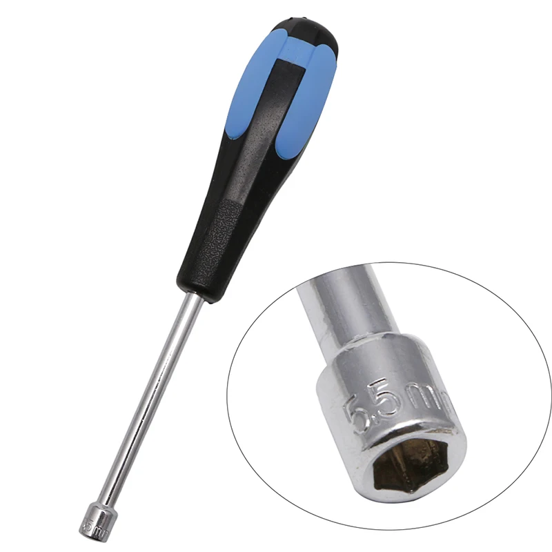 New 5.5mm CR-V Steel Socket Wrenches Hex Nut Repair Handle Tool Drop Shipping