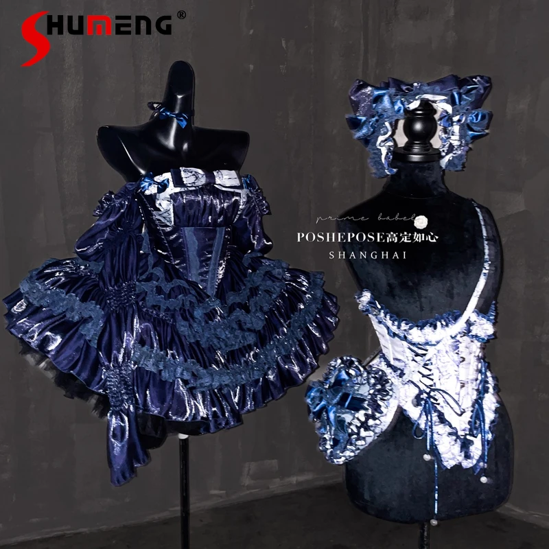 

Halloween Cos Gothic Dresses 2025 New Girls Women's Slim Fit Sweet Elegant Mini Ball Gown Dress Y2K Princess Birthday Dress