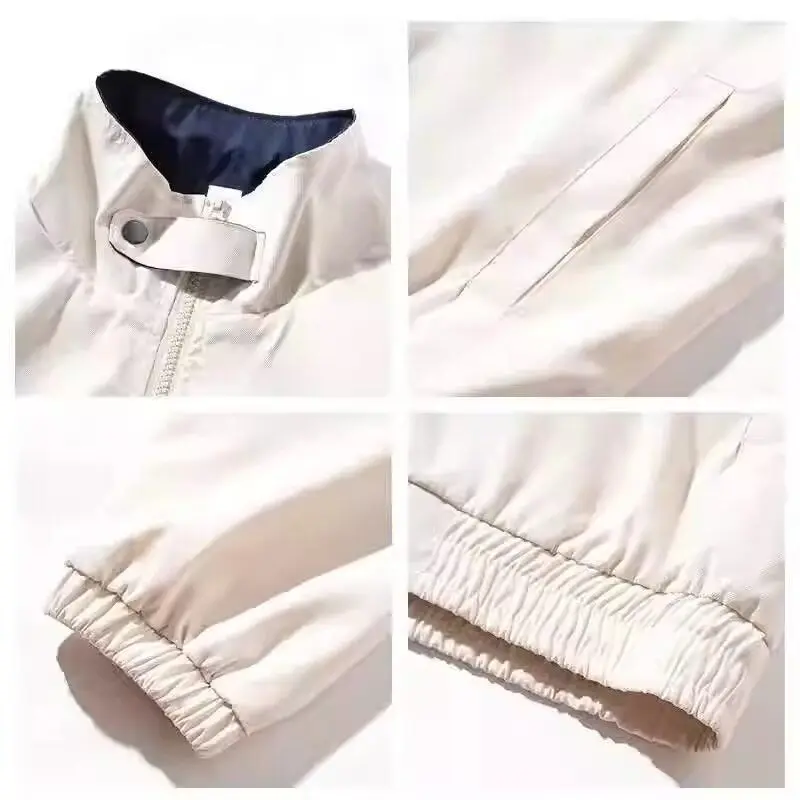 الخريف التلبيب ملابس العمل سترة الرجال سستة معطف واقٍ من المطر سترة واقية خمر المتضخم اليابانية موضة Harajuku الشارع الشهير سترة #5