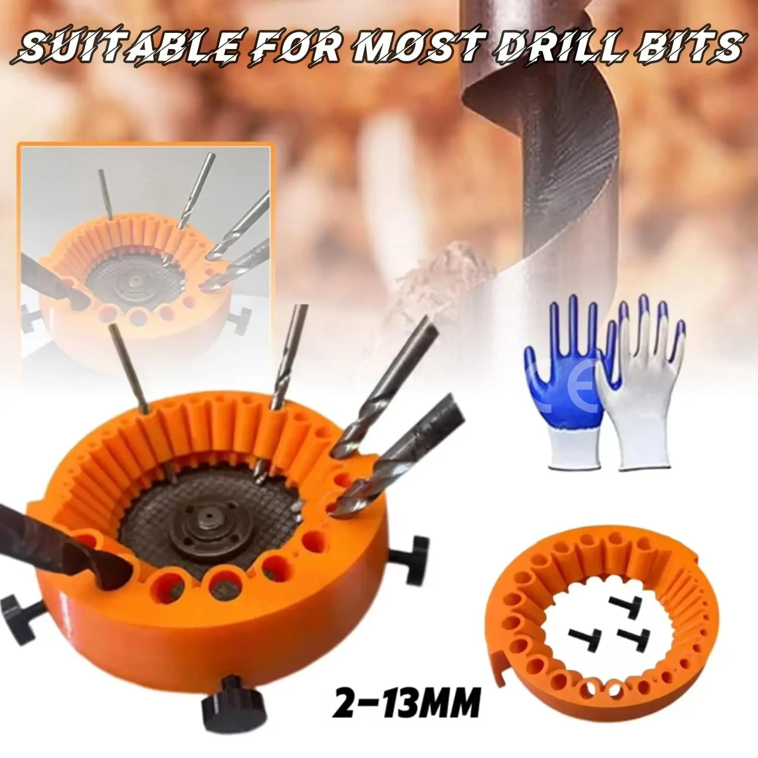 Affilatrice per punte da trapano multiuso Strumento per molatura per lucidatura Parti di utensili alimentate per smerigliatrice angolare da 125 mm per punte da trapano da 2-13 mm