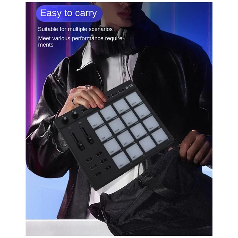 A41Z-B16 MIDI Keyboard Percussion Pad - For Music Productio DJ Controller Arranger