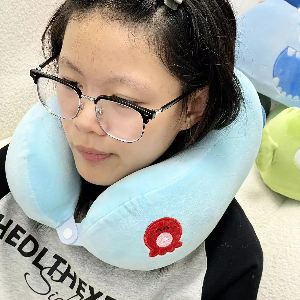 Memory Foam U-shaped Neck Pillow Kawaii Kuromi My Melody Cinnamoroll Nap Pillow Japanese Style Travel Pillow Girl