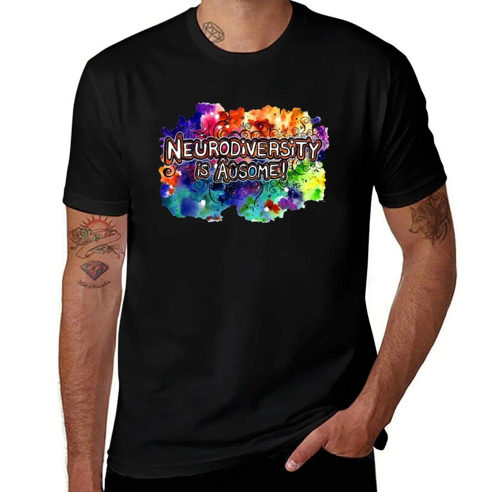 

Neurodiversity Is AUsome T-Shirt cotton t shirts high quality t shirts for man cotton T-Shirt