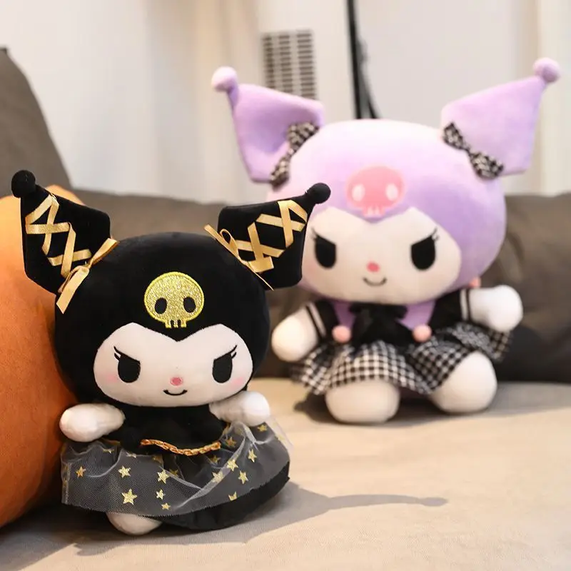 

Sanrio Kuromi My Melody Plush Toy, Cute Stuffed Animal Doll Set, Kawaii Birthday Gift for Girls