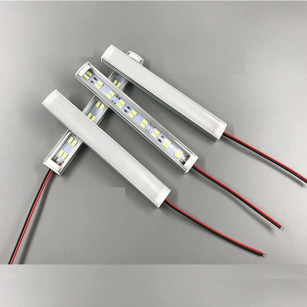 LED Bar Tube 12V 24V Red Green Blue 4000k 9CM 14cm 25cm 3W 5W 10w LED Hard Strip Tube Showcase Machine Board Factory Equipment