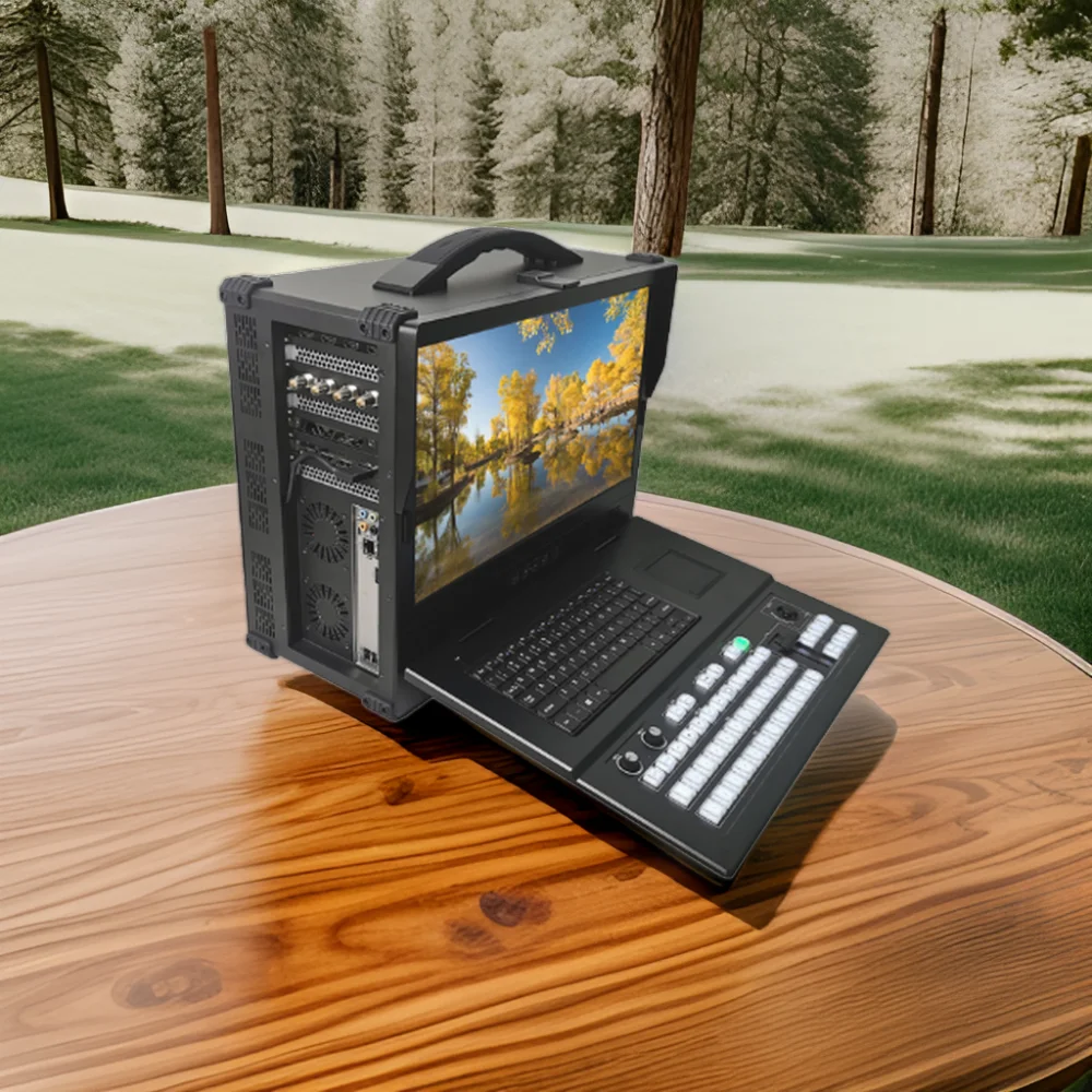 Professional 4K Live Streaming Broadcast Equipment With Customized TV Studio Camera And Audio Input For HD Broadcasting