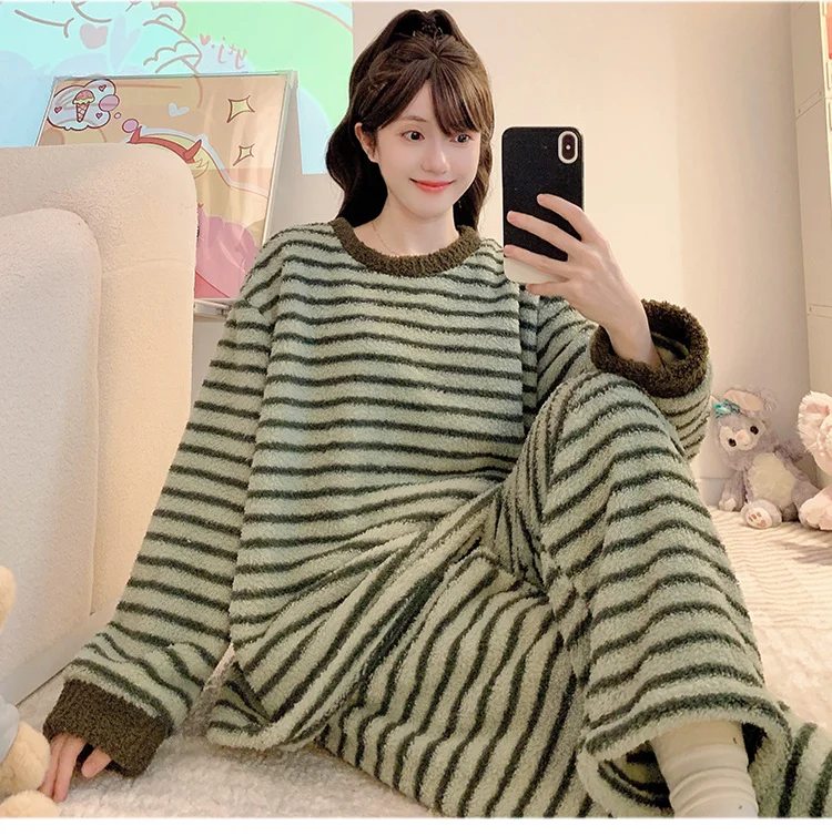 

Pajama Cute Sets Women Summer Silky Character Print Home Office Clothing Cloud-Like Feel Crew Neck Sleeveless Bermuda Shorts Ins