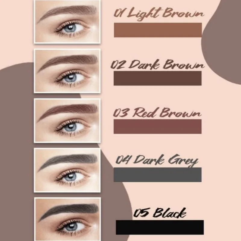 Caneta de sobrancelha microblading 4d, 4 garfos, ponta, lápis de tatuagem de sobrancelha, longa duração, esboço fino, líquido, maquiagem de sobrancelha