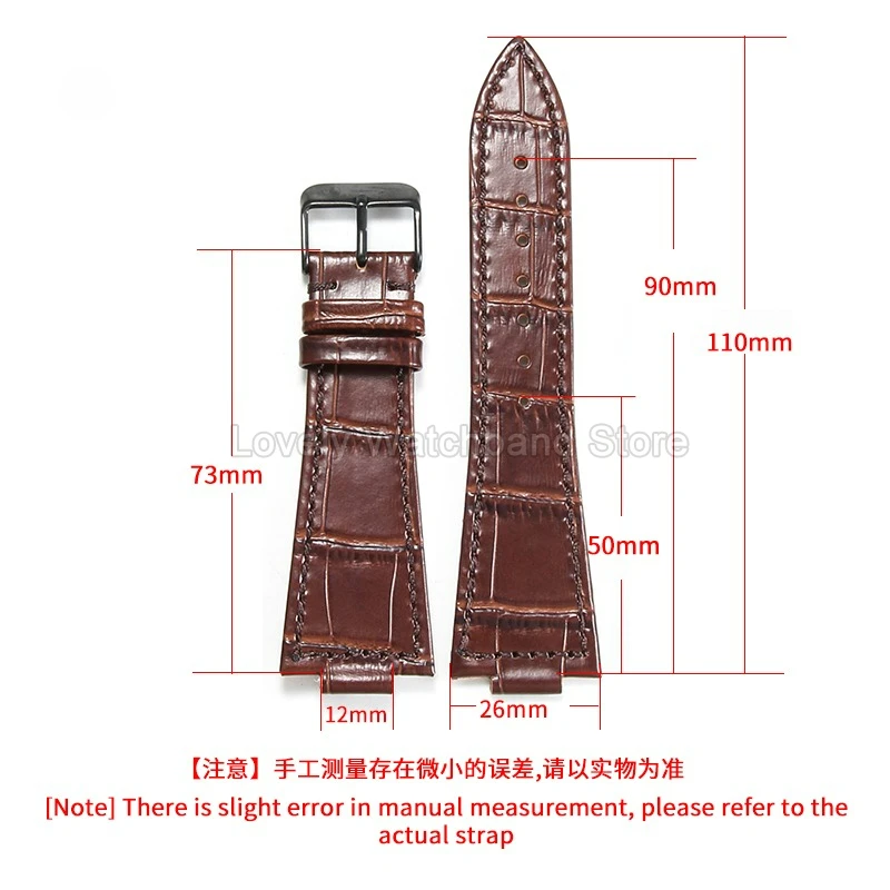 Pliable Long Lasting Business Dress Watch Bracelet Convex Interface for Tissot PRX T137.407 Cow Leather Watch Strap 12mm