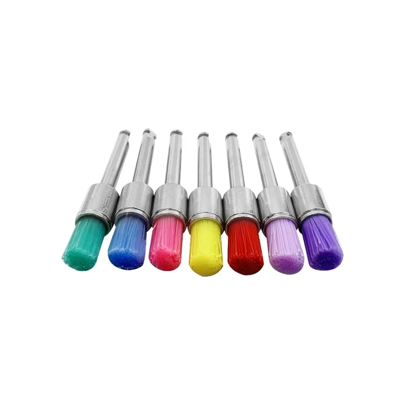 

Color Flat Head Cartridge Polishing Brush For Cleaning Teeth Polishing Brush For Dental Oral Materials 100 Pieces Per Box ﻿