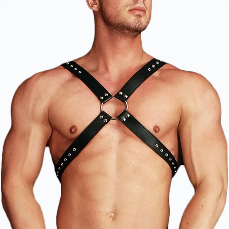 

Fashionable Shoulder Straps Men's Personalized Leather Suspender Pants Clips Casual and Versatile Decorative Constraints