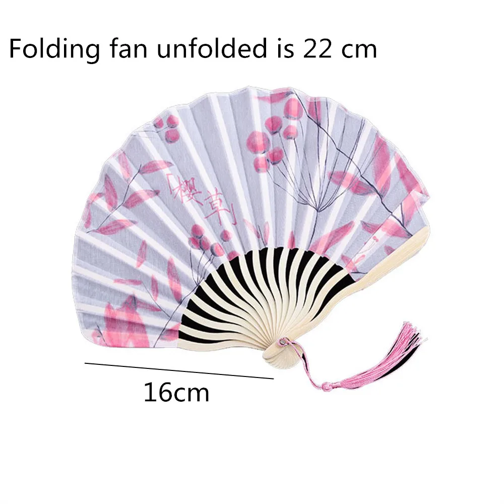 Chinese Style Hand Held Fans Personalized Pattern Silk Bamboo Folding Fans Handheld Wedding Hand Fan Cool Bamboo Flower Fan - Image 6