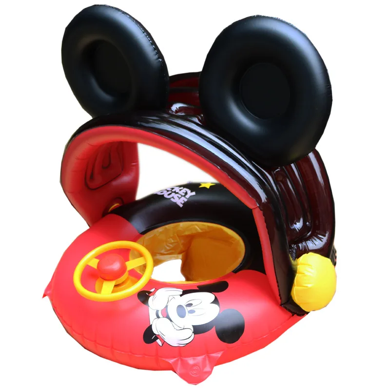 Mickey Mouse Inflatable Swimming Ring Water Play Tube Pool Float Seat Baby Swim Ring Rubber Circle Summer Beach Pool Party Toys