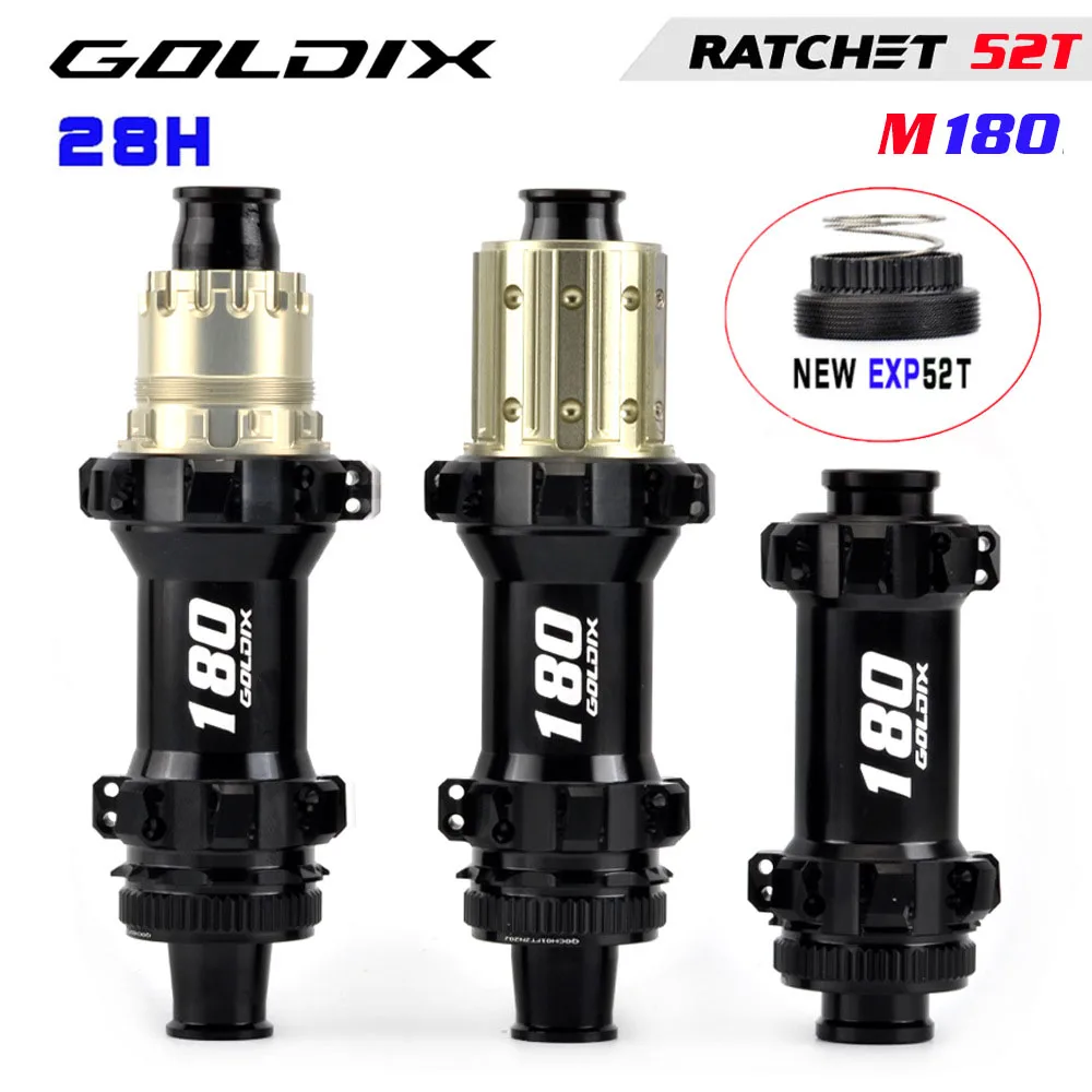 GOLDIX M180 MTB Bike 28H Hubs EXP 52T Ratchet Center Lock Disc Brake Front 15* 110 Rear148*12mm Straight Pull maza bicicleta