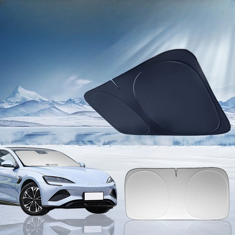 ل Byd Seal 2023 2024 زجاج سيارة الشمس الظل كتل راي عاكس السيارات نافذة قناع درع غطاء طوي المظلة مع الهدايا