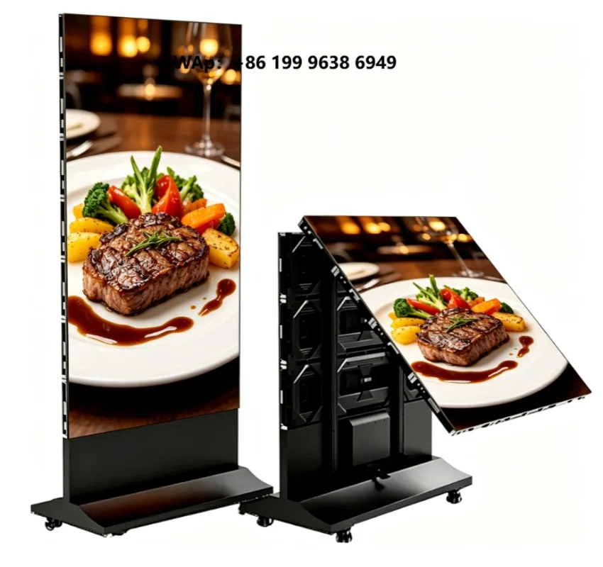 TOPvision All-in-One Outdoor/Indoor Advertising Display IP65 Waterproof Foldable Design 4K Resolution Sunlight Readable