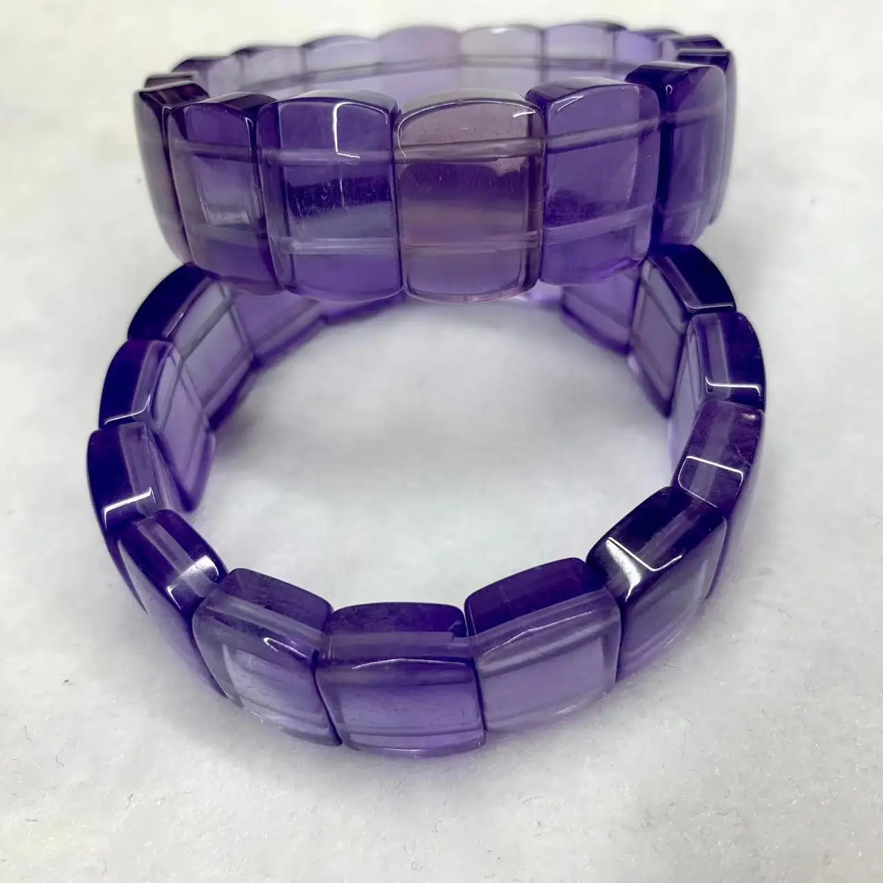 

Purple Fluorite Stone Beads Bracelet Natural Gemstone Jewelry Bangle For Women For Gift Wholesale !