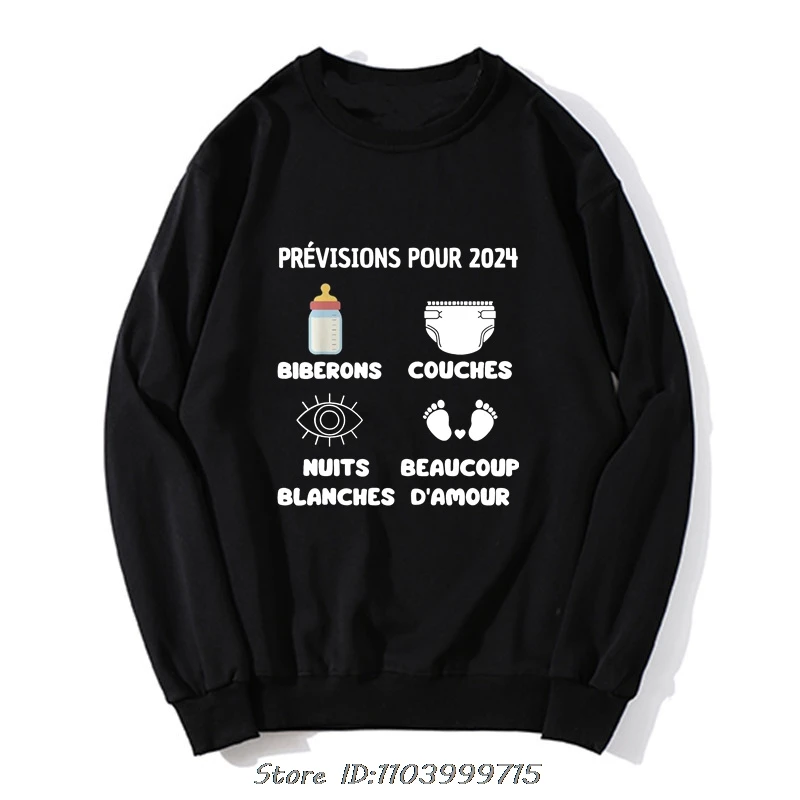 Papa 2025 Hoodie Future Dad And Mom French Texts Beer Lovers Father's Day Gift Men Sweatshirt Cotton Clothing Casual Streetwear