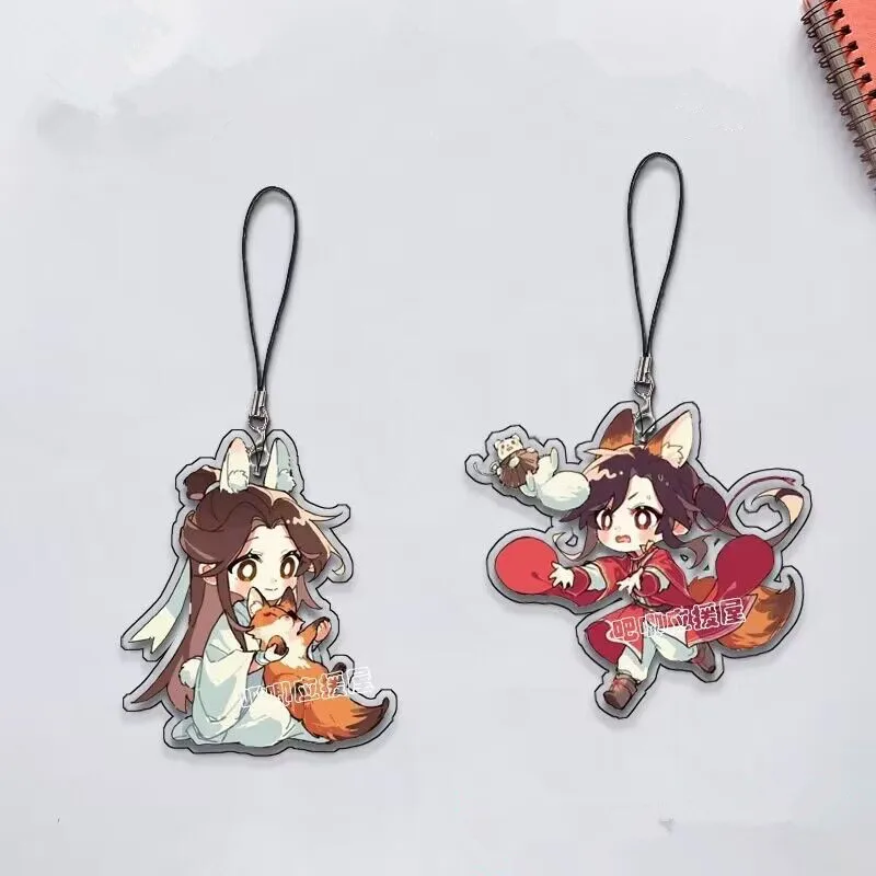 Anime Mo Dao Zu Shi Tian Guan Ci Fu Cute Keychain Hua Cheng Xie Lian Cosplay Phone Chain Bag Pendant Cartoon Toys Car Keyring