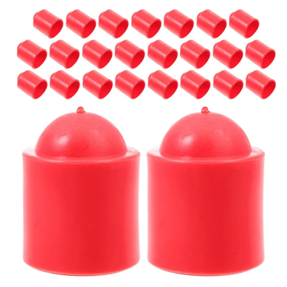 

50Pcs Pool Cue End Protecting Cover Premium Shockproof Rubber Tip Protector for Billiard Rods Long-Lasting Cue Lifetime