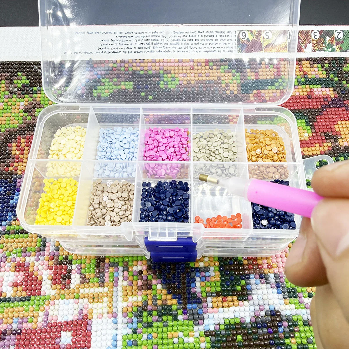 3pcs/set Transparent Plastic Storage Jewelry Box Compartment Container Beads For Diamond Painting Jewelry Rectangle Box Case