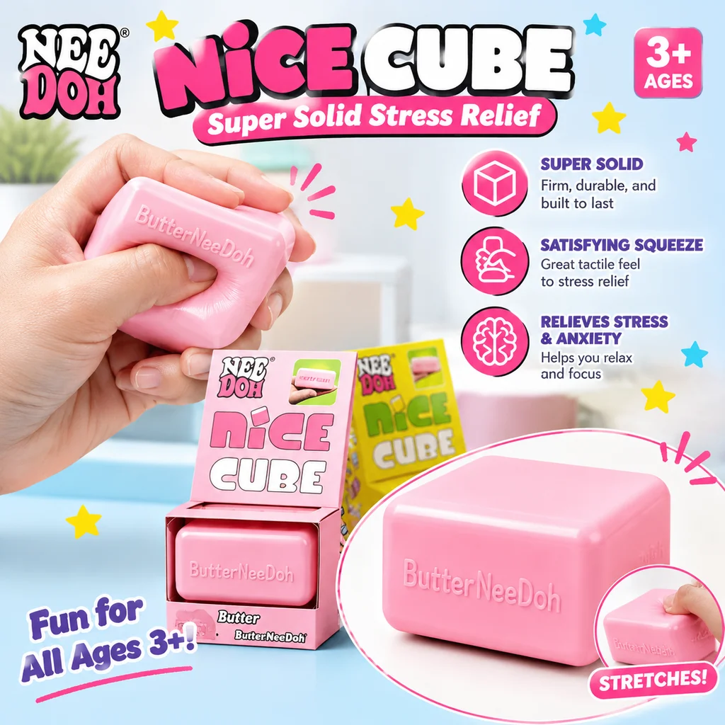 4Pcs NeeDoh Butter Stick Squishy Toy Slow Rising Soft Squeeze Stress Relief Fidget Anxiety Desktop Decompression Kids Toys 2Pcs