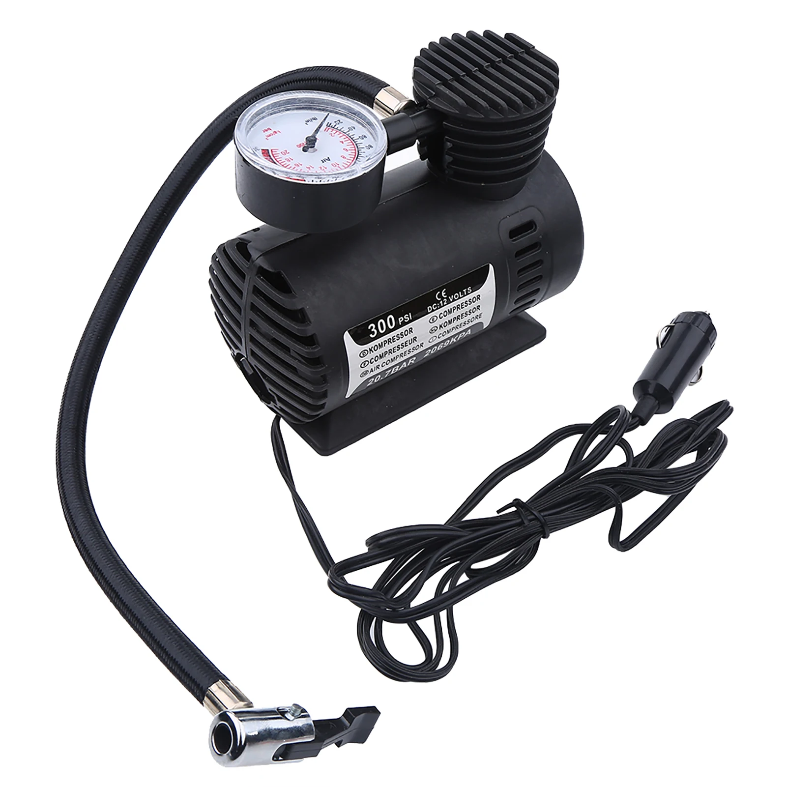 12V Infaltor Pump   Portable Mini   Electric Tire Infaltor Pump 12 Volt Car 300 PSI Tire Infaltor Pump