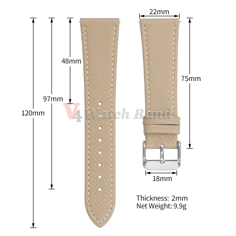 16mm 18mm 19mm 20mm 21mm 22mm Vintage Kalbsleder Uhrenarmband Schnellverschluss-Armbänder für Herren und Damen Universelle Ersatz-Armbänder – Detail 1