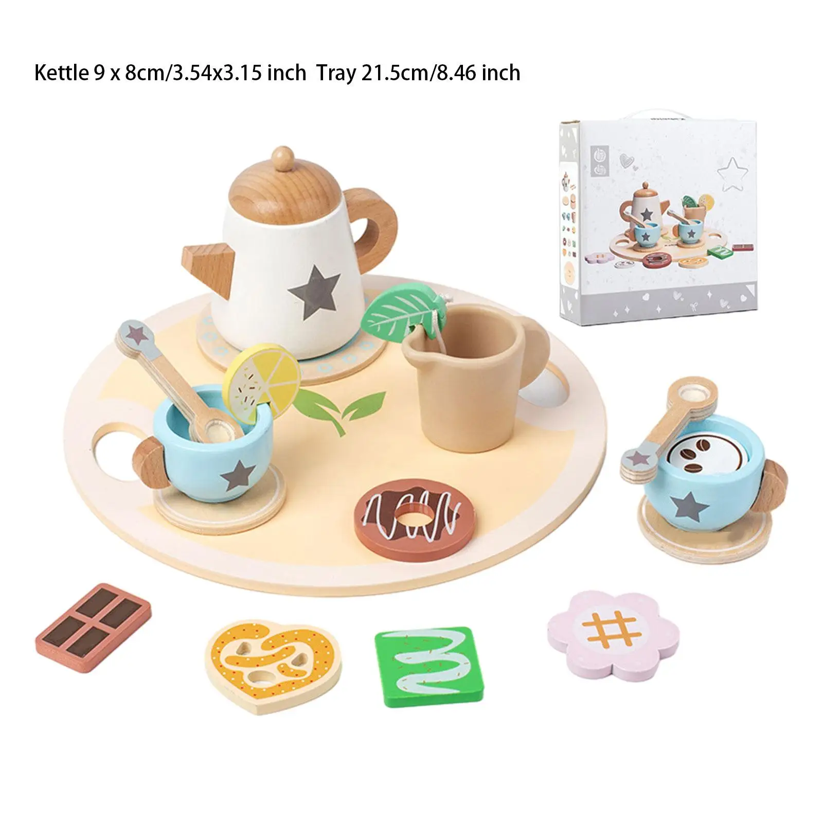 Juego de tiempo de té para niñas pequeñas, juegos educativos para fiesta de té de la tarde para niños y niñas